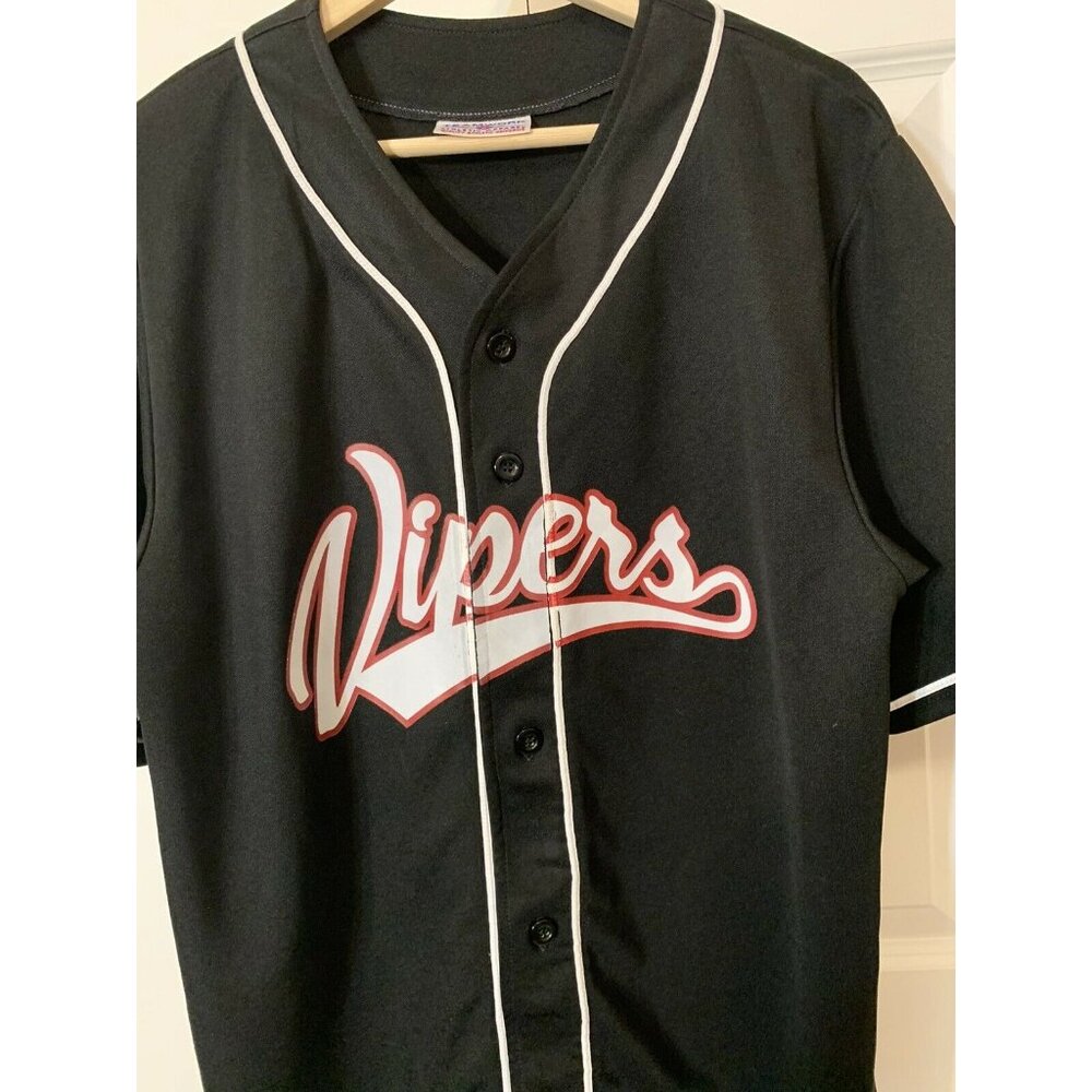 Teamwork Athletic Apparel Vipers Baseball Button Jersey No 17‎ Rebecca Sz XL
